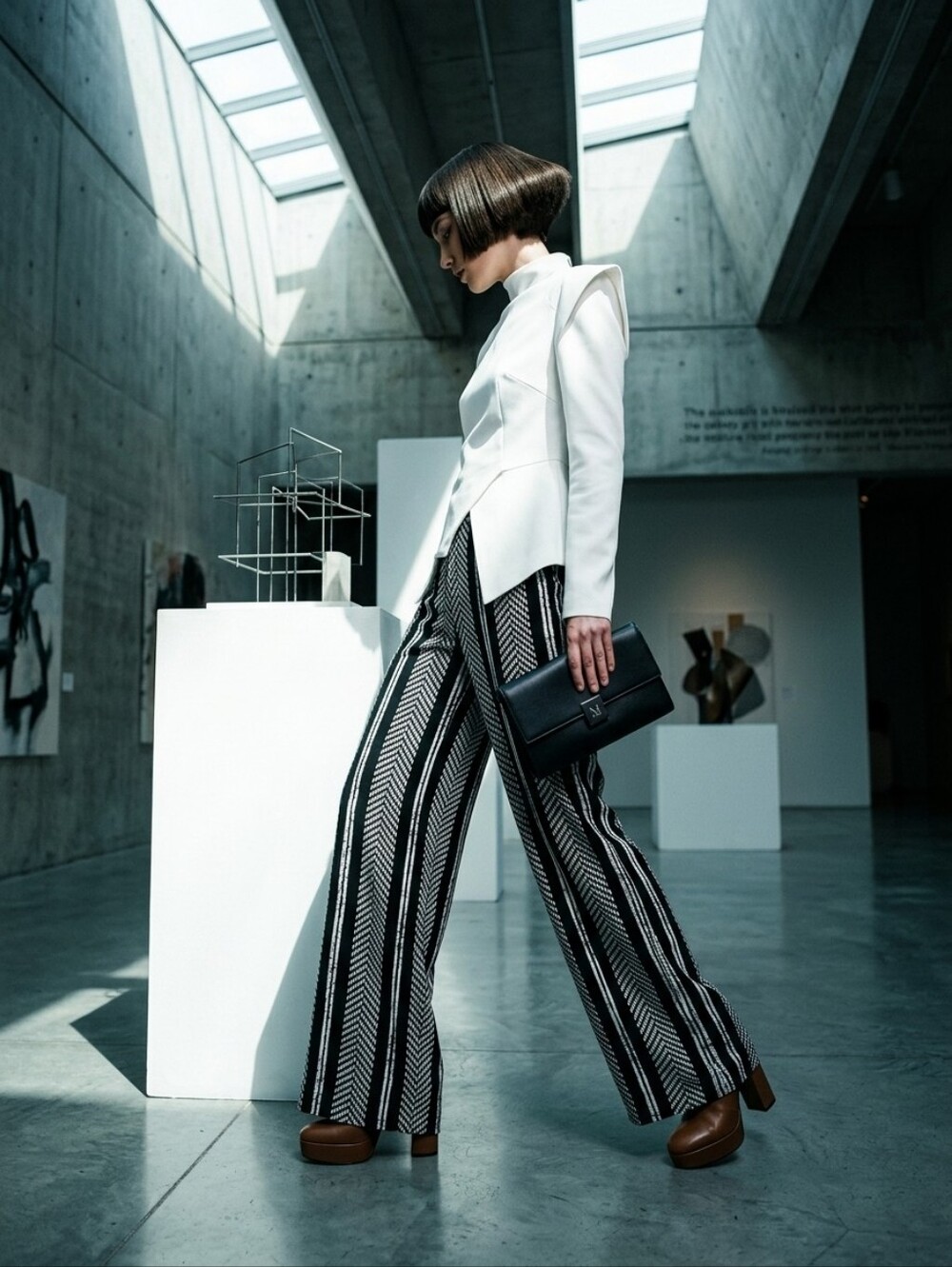 81. Melanie Lyne / Linea Domani Wide Leg Elastic Waist Pants